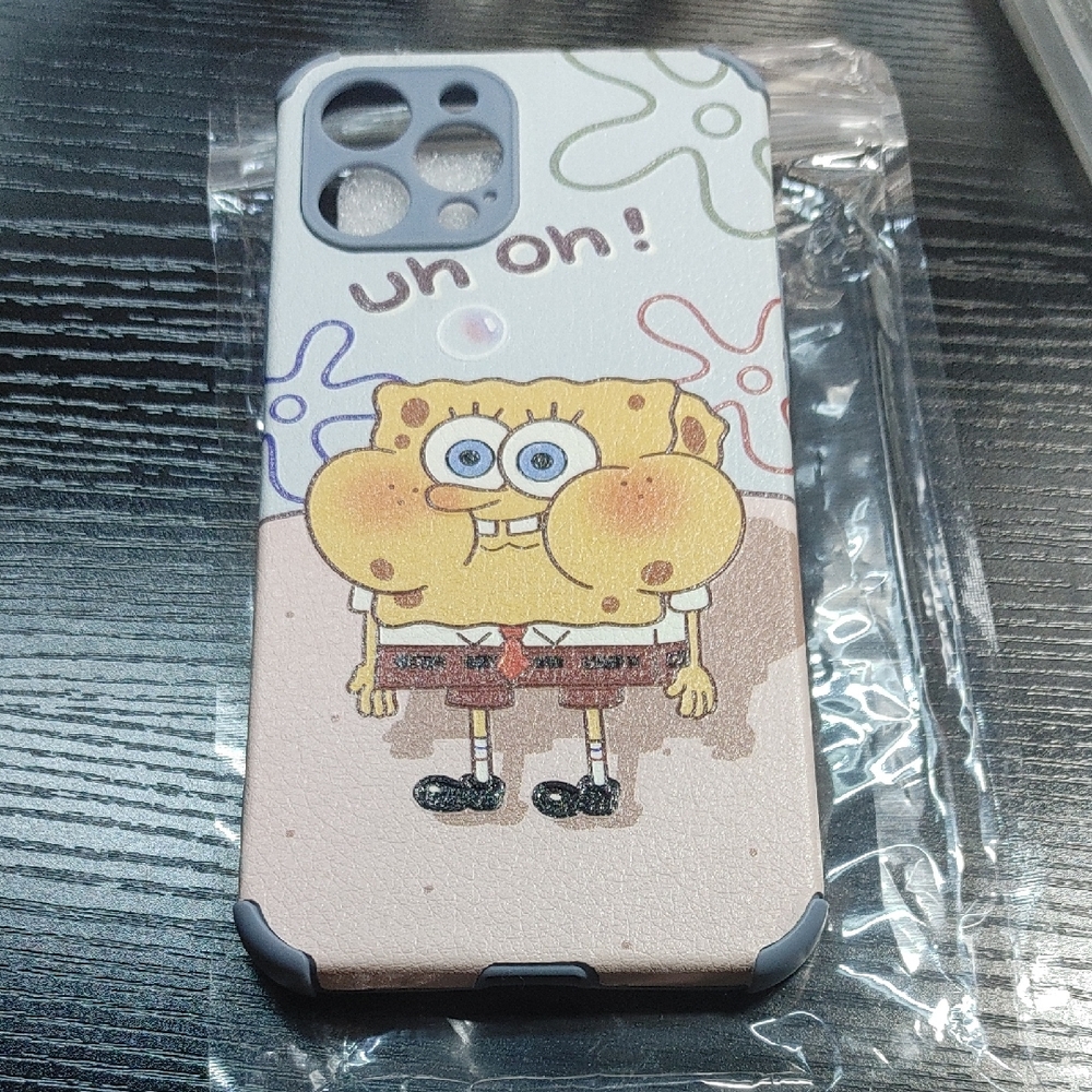 12 Pro Max Pink SpongeBob Graphic Phone Case